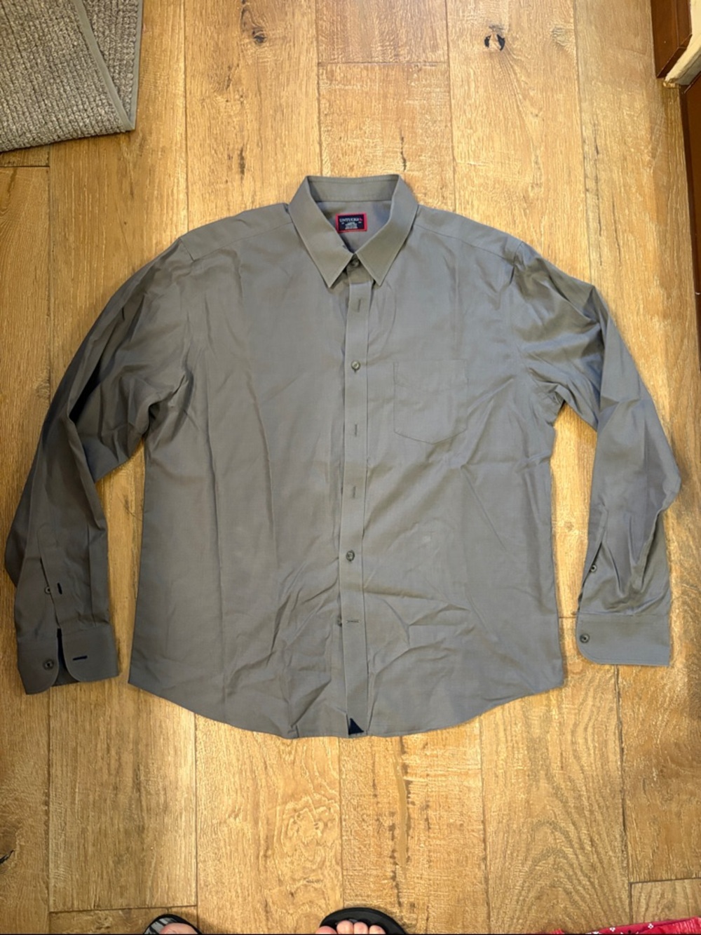Untuckit Men's large Gray Dress Shirt - Unknown Brand